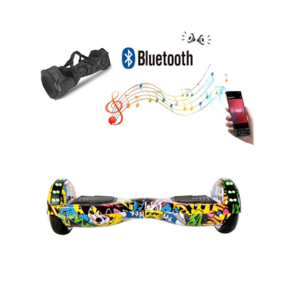 Citymate Elektrikli Kaykay Full Ledli Hoverboard Bluetooth Hoparlorlu 6.5 Inch Desen01 Spor & Outdoor Fiyatı