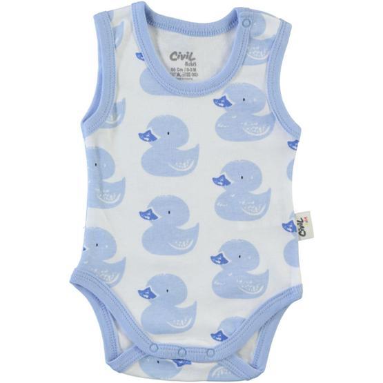 Civil Baby 0-24 Ay Mavi Çıtçıtlı Bebek Body Bebek Body Fiyatı