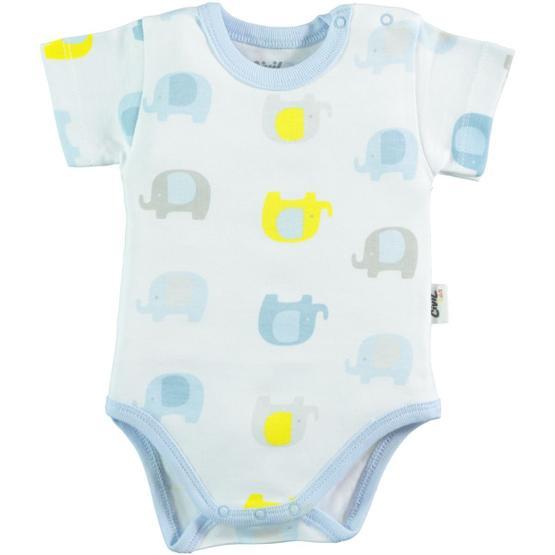Civil Baby 0-24 Ay Mavi Çıtçıtlı Bebek Body