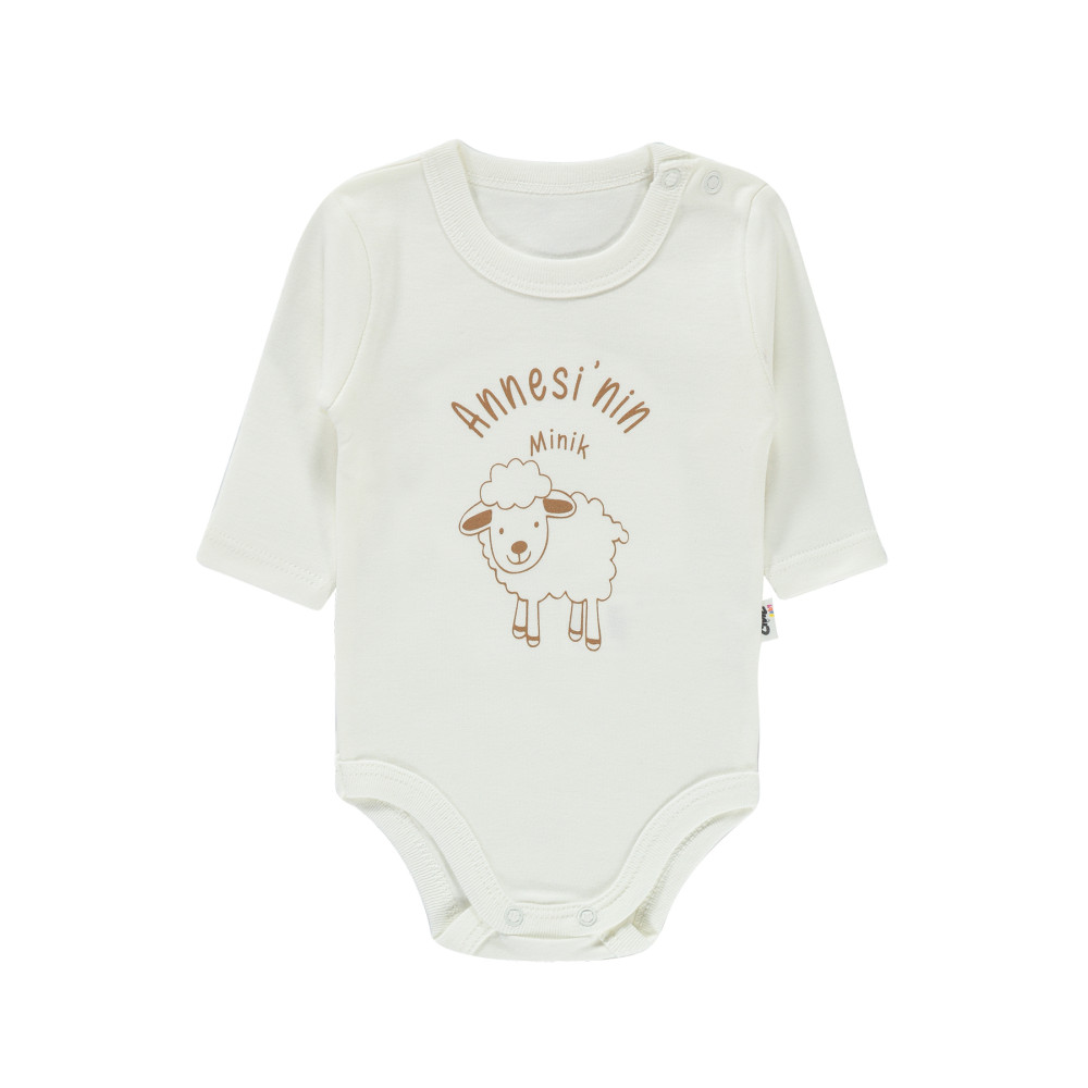 Civil Baby Bebek Çıtçıtlı Badi 1-12 Ay Ekru 9 - 12 Ay Beden Bebek Body Fiyatı