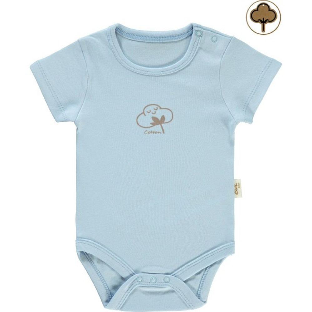 Civil Baby Bebek Organik Çıtçıtlı Badi 0-18 Ay Mavi Bebek Body Fiyatı