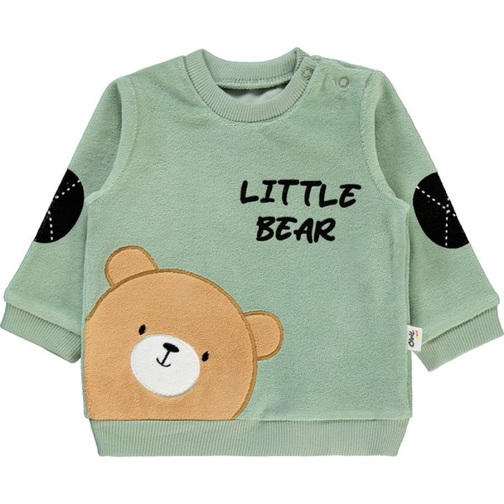 Civil Baby Civivl Baby Erkek Bebek Sweatshirt 6-18 Ay Haki Bebek Sweat Shirt Fiyatı
