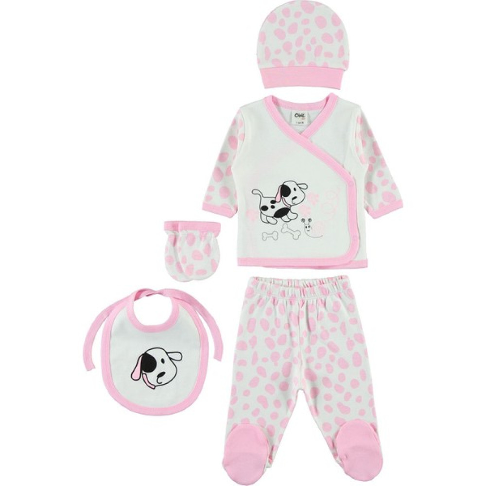 Civil Baby Erkek Bebek 5'li Zıbın Takımı Yenidoğan Pembe Bebek Zıbın Seti Fiyatı
