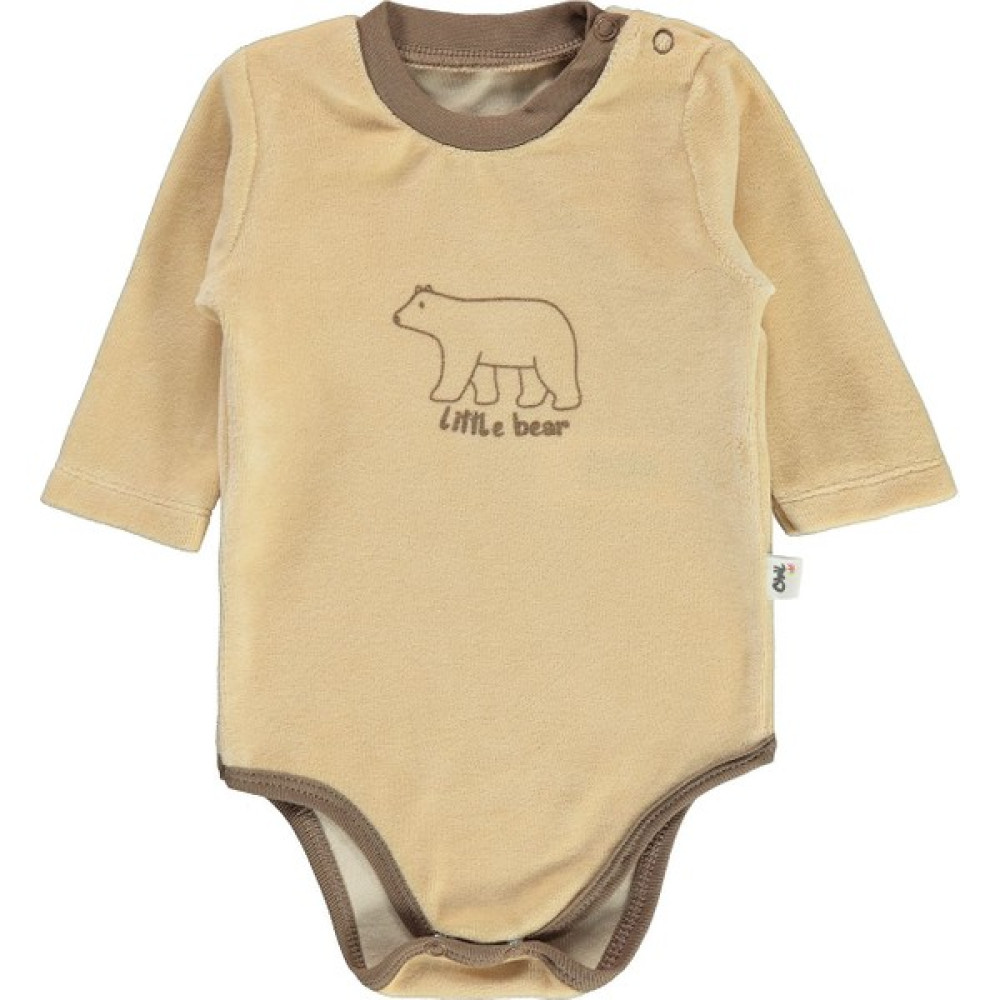 Civil Baby Erkek Bebek Çıtçıtlı Badi 1-18 Ay Sütlü Kahve Bebek Body Fiyatı