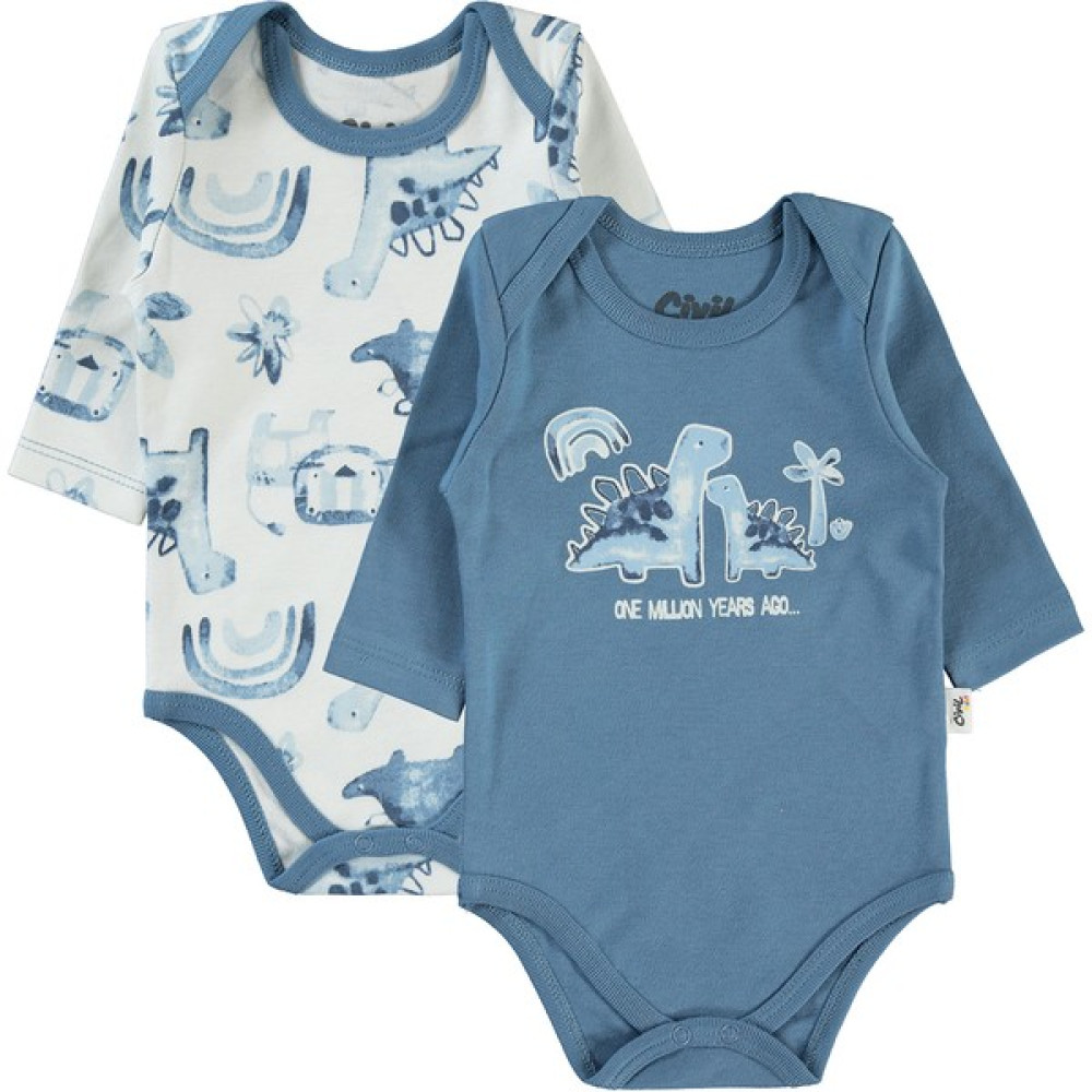 Civil Baby Erkek Bebek Çıtçıtlı Badi 3-12 Ay Indigo Bebek Body Fiyatı