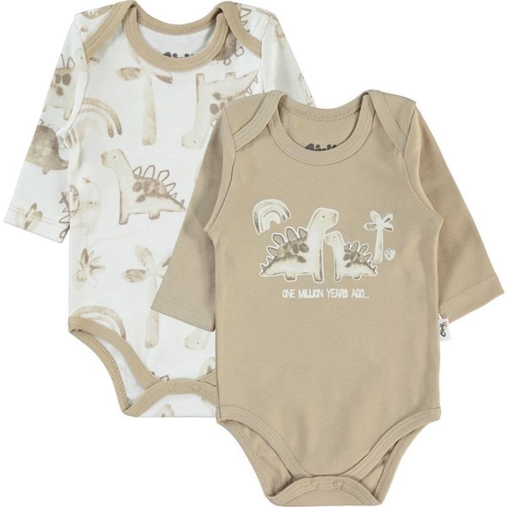 Civil Baby Erkek Bebek Çıtçıtlı Badi 3-12 Ay Sütlükahve Bebek Body Fiyatı