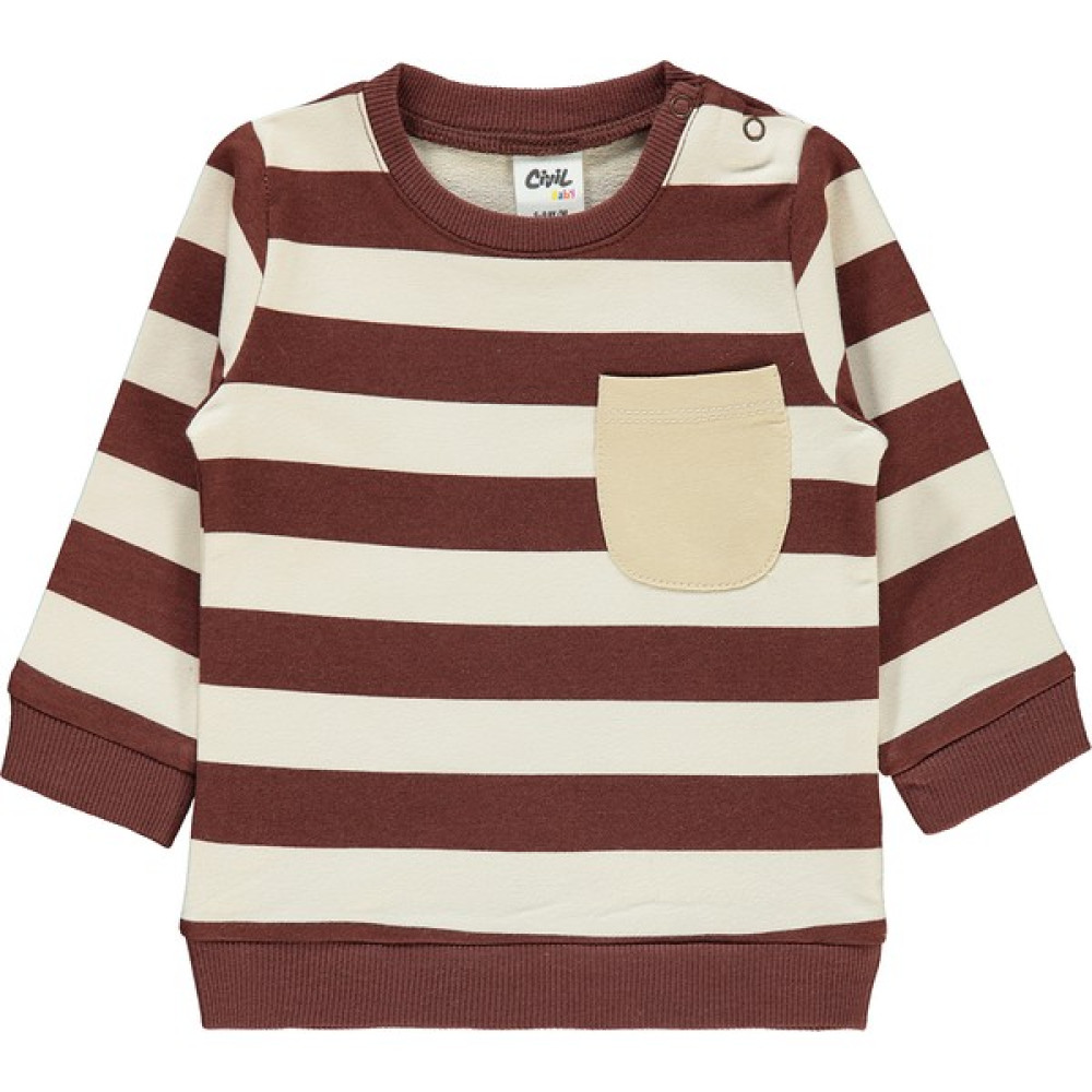 Civil Baby Erkek Bebek Sweatshirt 6-18 Ay Çikolata Kahve Bebek Sweat Shirt Fiyatı