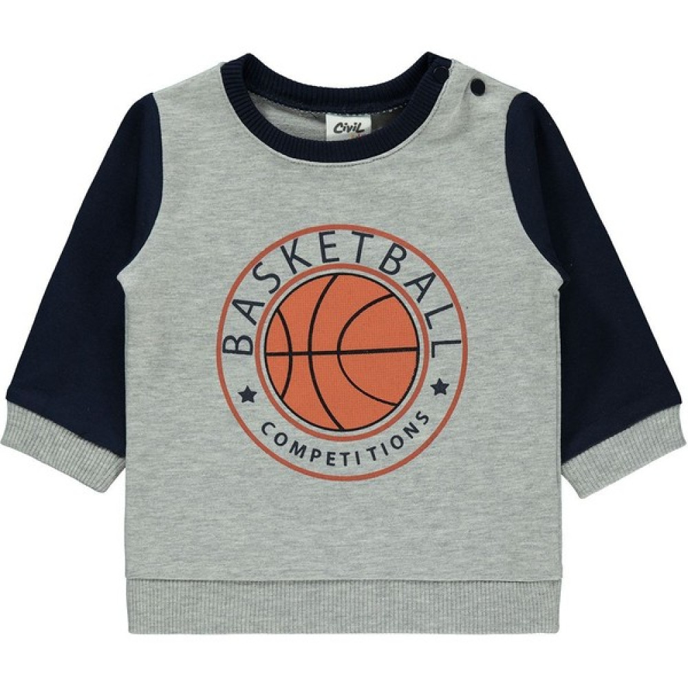 Civil Baby Erkek Bebek Sweatshirt 6-18 Ay Grimelanj Bebek Sweat Shirt Fiyatı