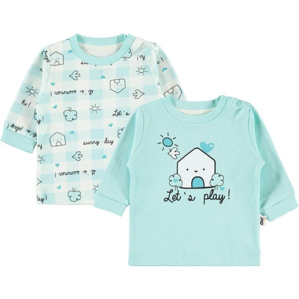 Civil Baby Kız Bebek 2'li Sweatshirt 1-3 Ay Mint Yeşili Bebek Sweat Shirt Fiyatı