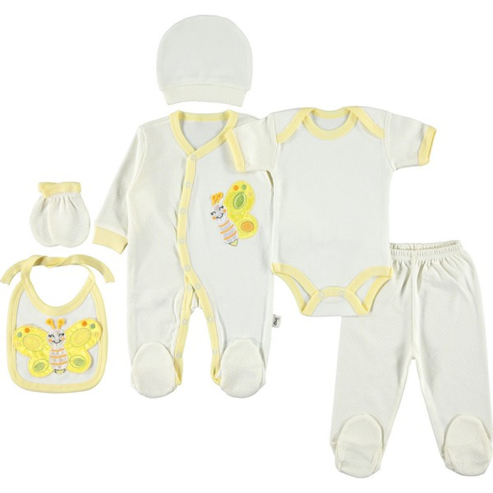 Civil Baby Kız Bebek 6'lı Zıbın Takımı Yenidoğan Sarı Bebek Zıbın Seti Fiyatı