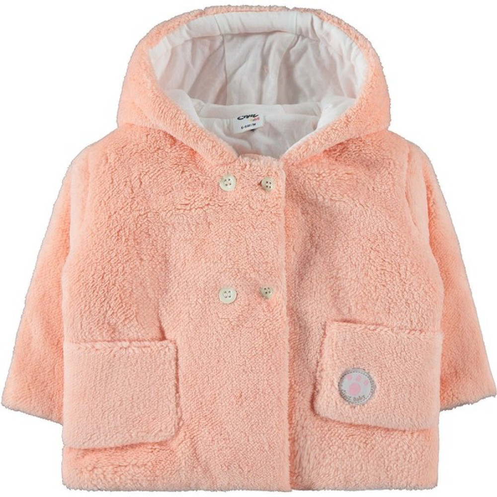 Civil Baby Kız Bebek Kapüşonlu Mont 6-18 Ay Somon Bebek Montu Fiyatı