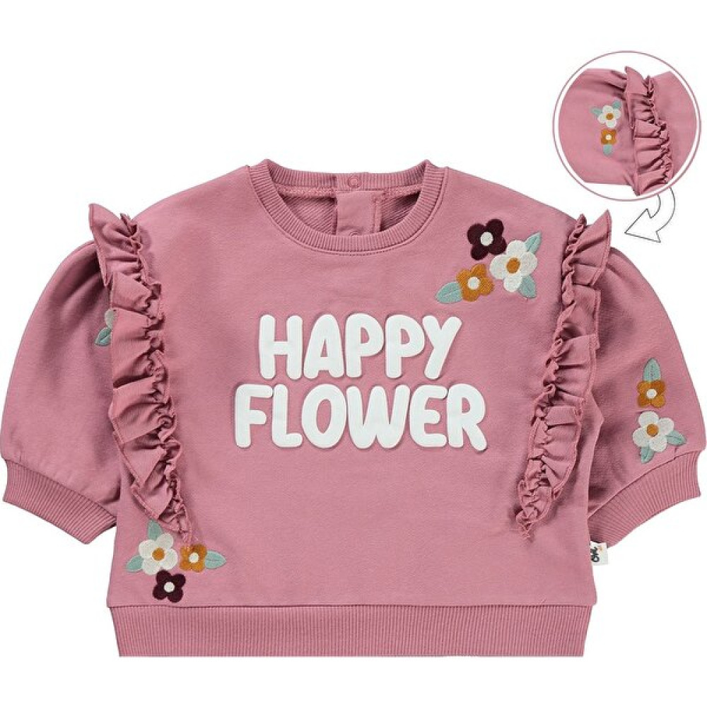 Civil Baby Kız Bebek Sweatshirt 6-18 Ay Gül Kurusu Bebek Sweat Shirt Fiyatı
