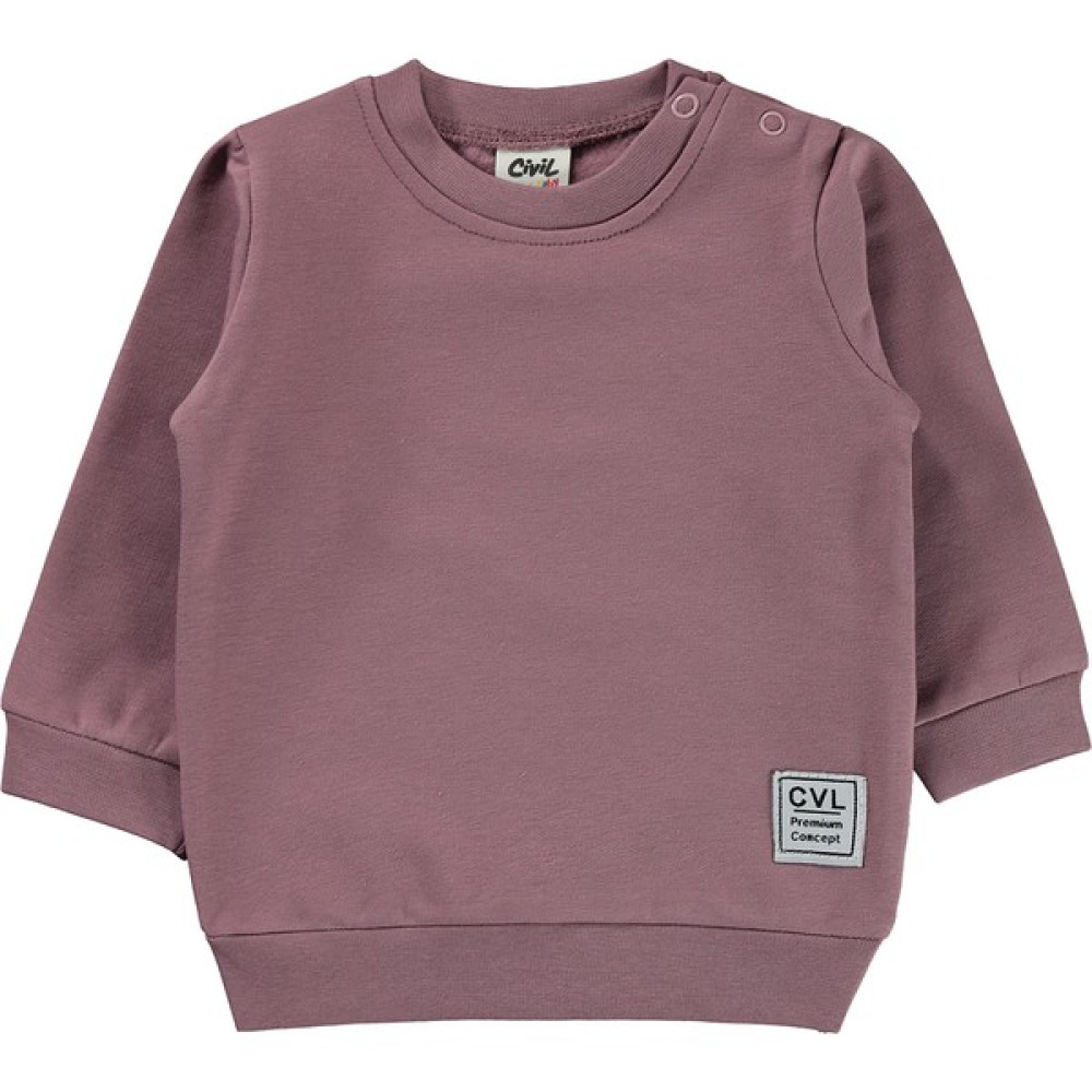 Civil Baby Kız Bebek Sweatshirt 6-18 Ay Leylak Lila Bebek Sweat Shirt Fiyatı