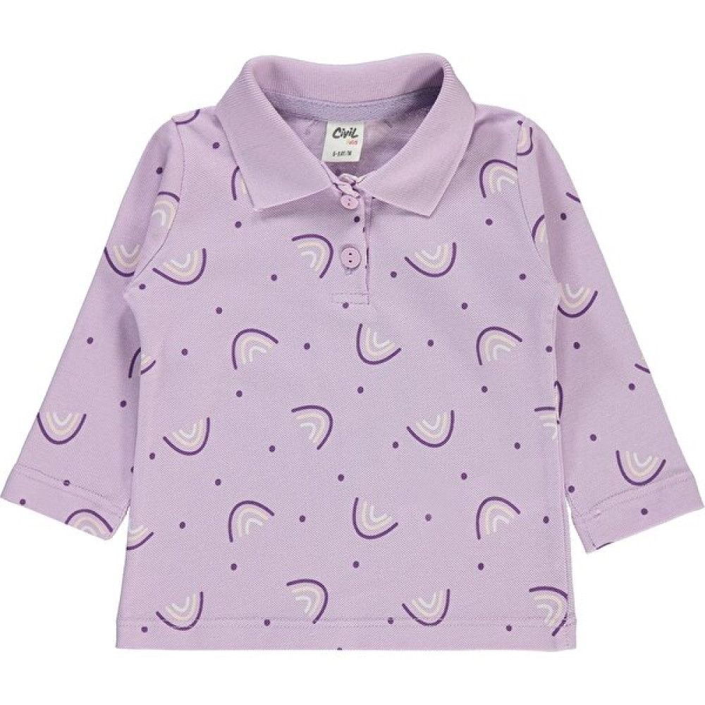 Civil Baby Kız Bebek Sweatshirt 6-18 Ay Lila Bebek Sweat Shirt Fiyatı