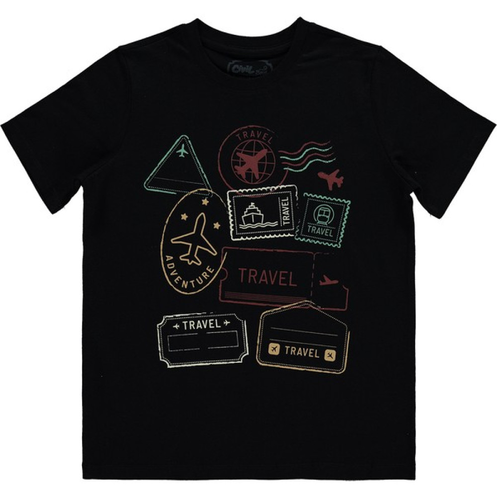 Civil Boys Erkek Çocuk Tişört 10-13 Yaş Siyah Erkek Çocuk T-shirt Fiyatı