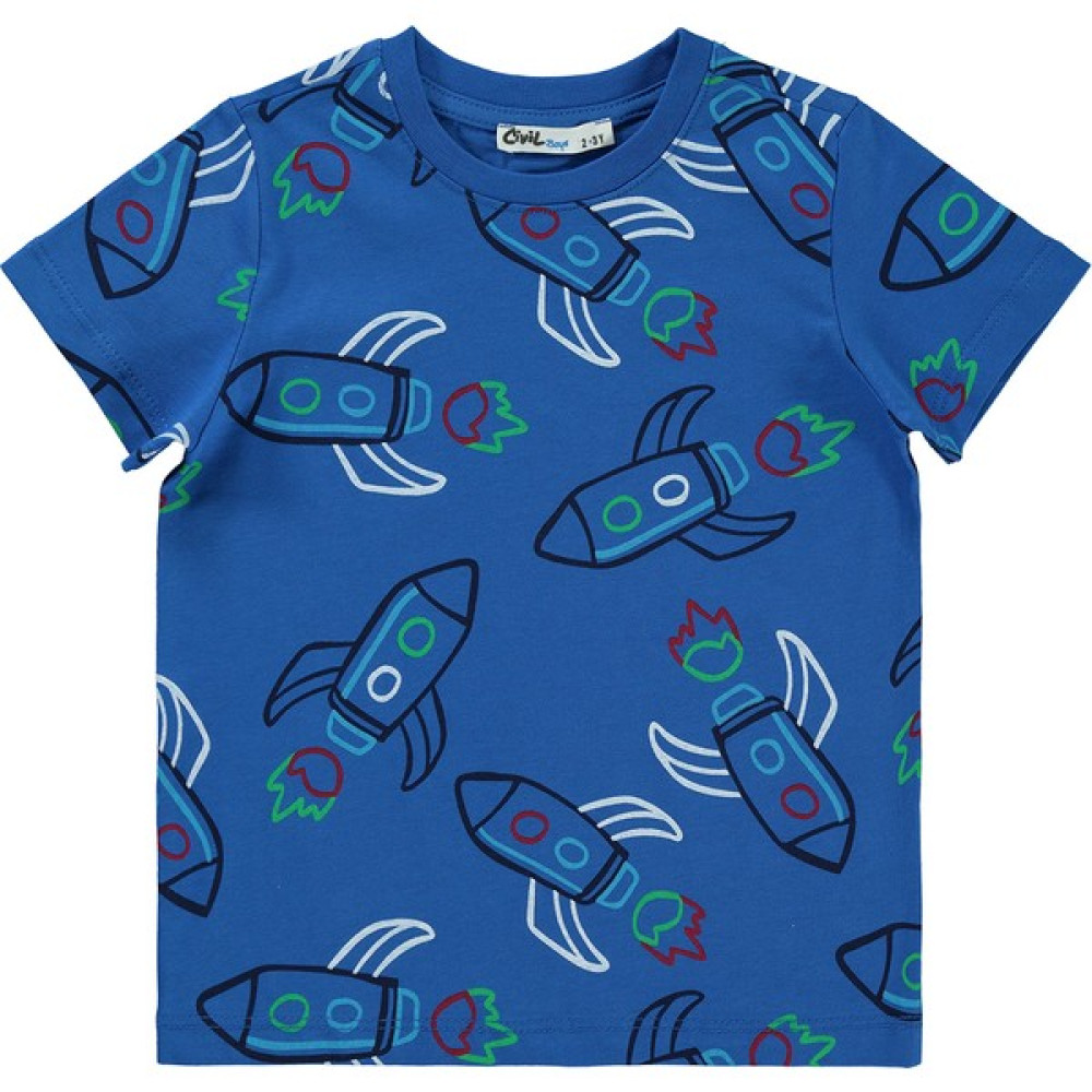 Civil Boys Erkek Çocuk Tişört 2-5 Yaş Saks Mavisi Erkek Çocuk T-shirt Fiyatı