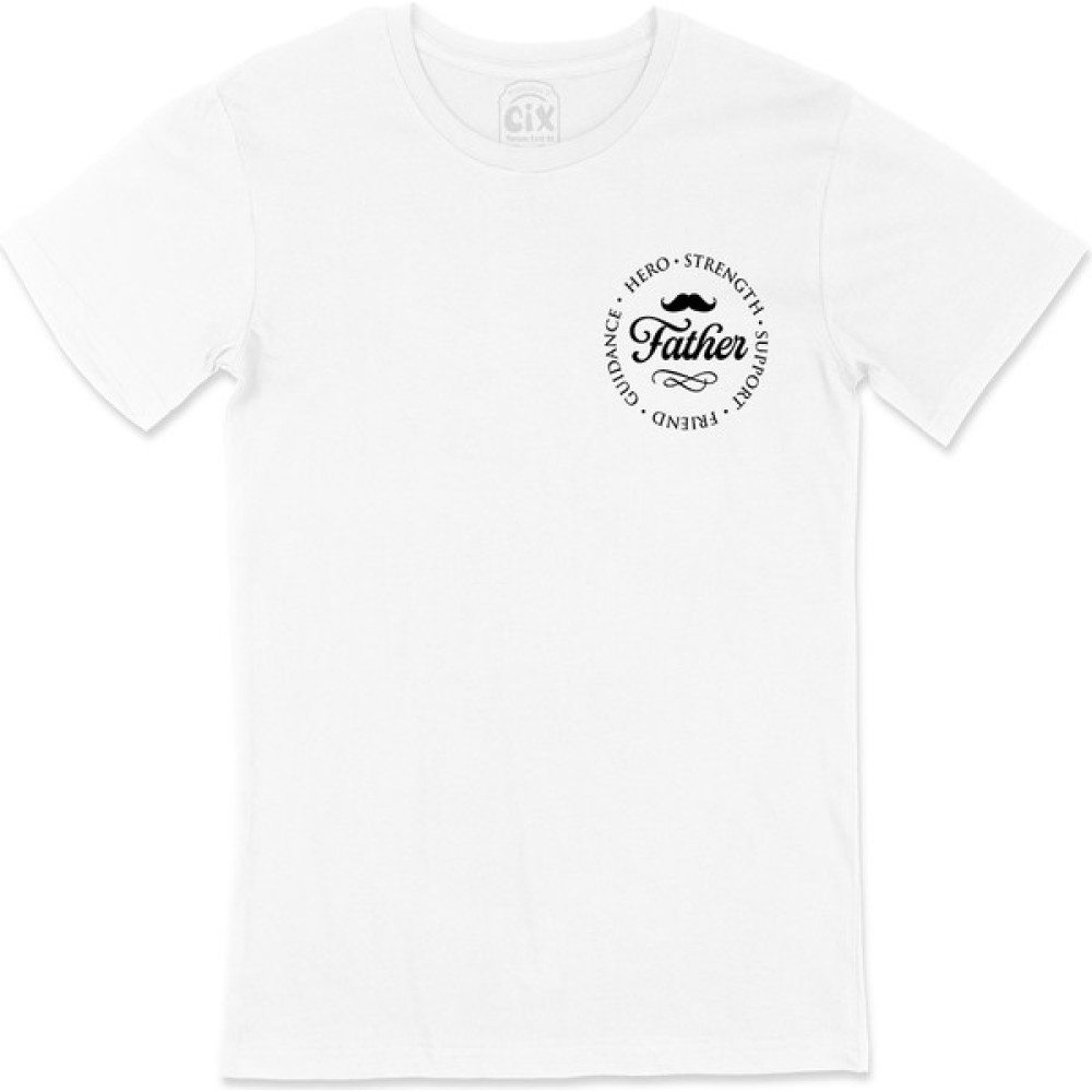 Cix Aile Kombin Baba Cep Logo Tasarımlı Beyaz Tişört Erkek T-shirt Fiyatı