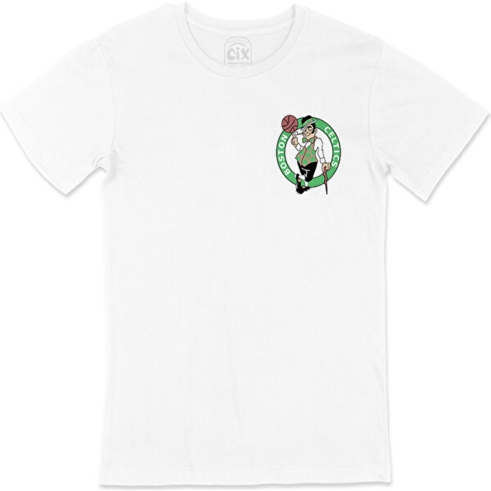 Cix Boston Celtics Cep Logo Tasarımlı Beyaz Tişört Erkek T-shirt Fiyatı