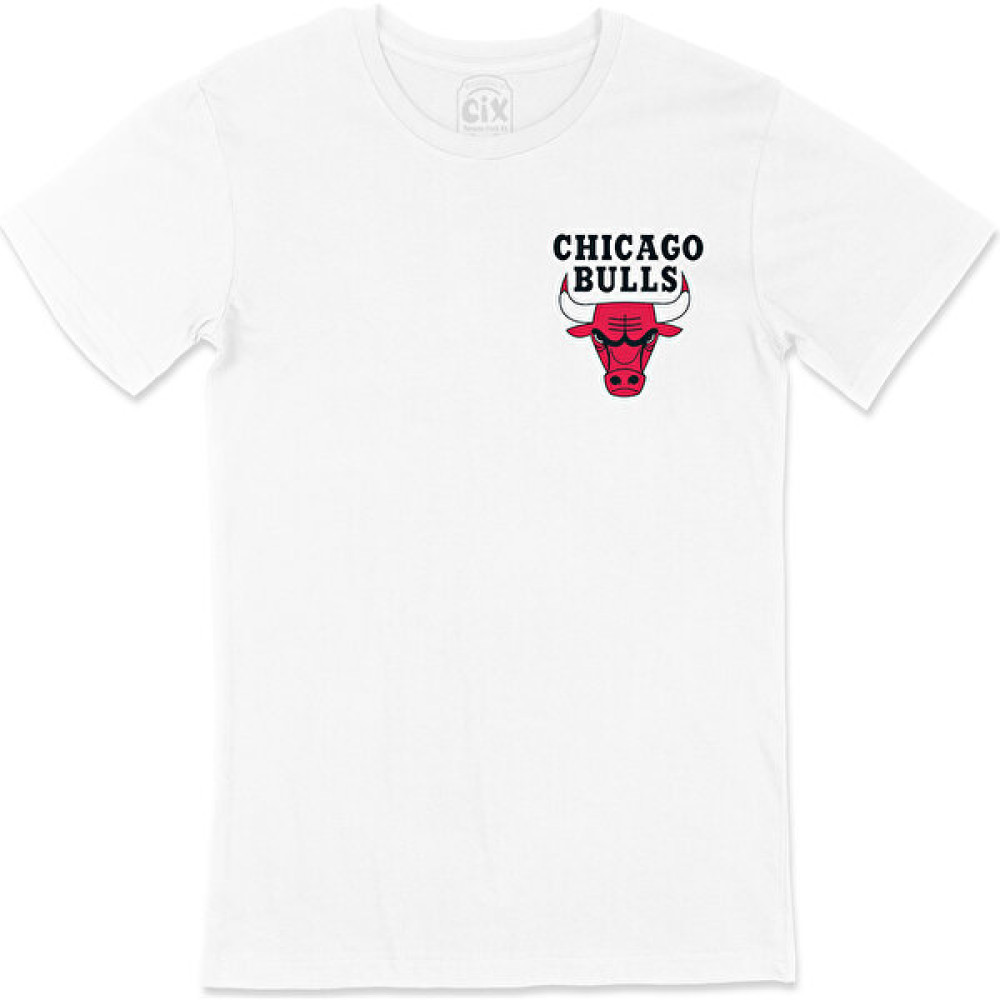 Cix Chicago Bulls Cep Logo Tasarımlı Beyaz Tişört Erkek T-shirt Fiyatı
