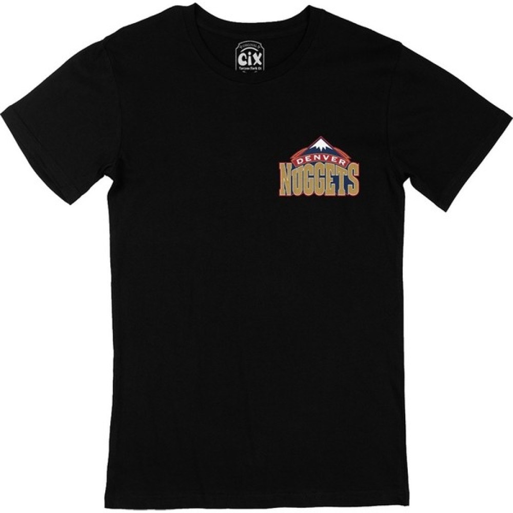 Cix Cix Denver Nuggets Cep Logo Tasarımlı Siyah Tişört Erkek T-shirt Fiyatı