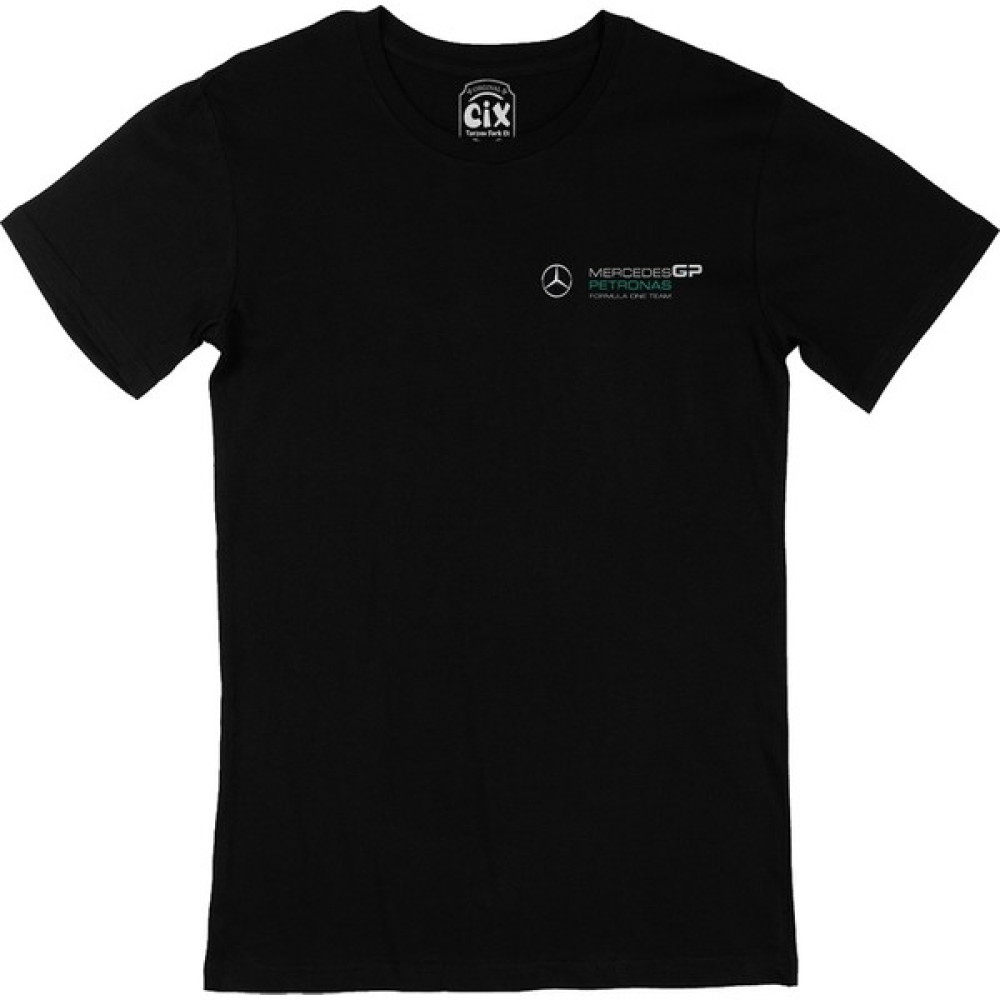Cix Cix F1 Mercedes Gp Petronas Cep Logo Tasarımlı Siyah Tişört Erkek T-shirt Fiyatı