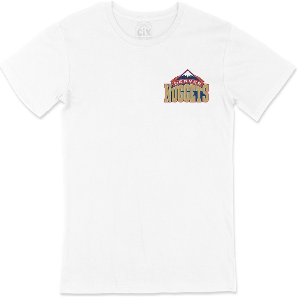 Cix Denver Nuggets Cep Logo Tasarımlı Beyaz Tişört Erkek T-shirt Fiyatı