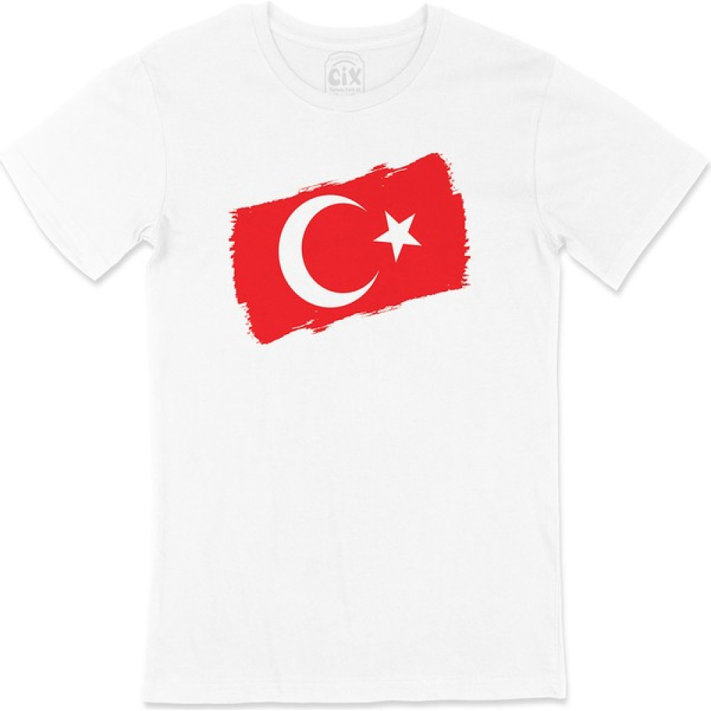 Cix Dikdörtgen Türk Bayraklı Tişört Erkek T-shirt Fiyatı