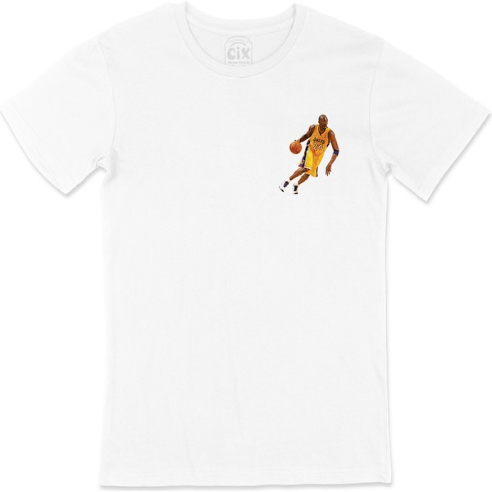 Cix Kobe Lakers Cep Logo Tasarımlı Beyaz Tişört Erkek T-shirt Fiyatı