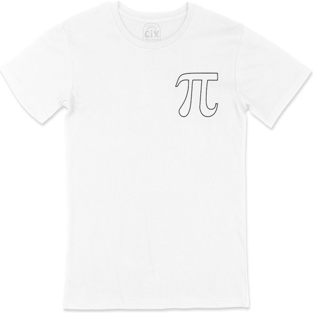 Cix Pi Sayısı Cep Logo Tasarımlı Beyaz Tişört Erkek T-shirt Fiyatı