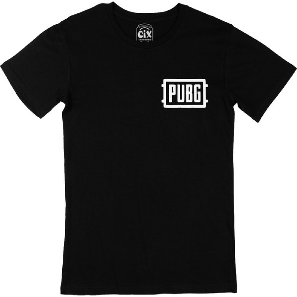Cix Pubg Cep Logo Tasarımlı Siyah Tişört Erkek T-shirt Fiyatı