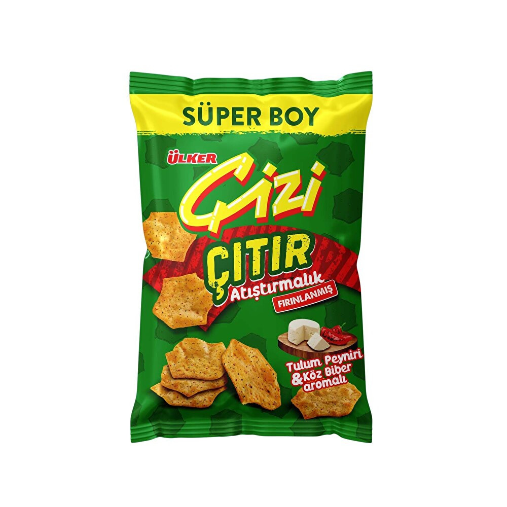 Çizi Çıtır Tulum Peynir&Köz Biber Aromalı Süper Boy Atıştırmalık 120 g Bisküvi ve Kek Fiyatı