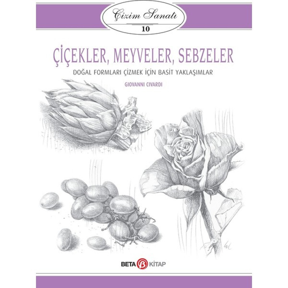 Çizim Sanatı 10 Çiçekler Meyveler ve Sebzeler - Giovanni Civardi Sanat Mimari Kitapları Fiyatı