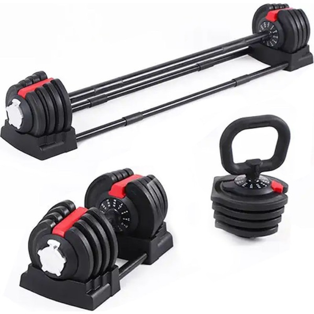 CK Spor Ayarlanabilir 3 In 1 Dumbell Ağırlık Seti Dambıl Halter Set Kettlebell 19-20 kg CKS171 Dambıllar & El / Ayak Ağırlıkları Fiyatı
