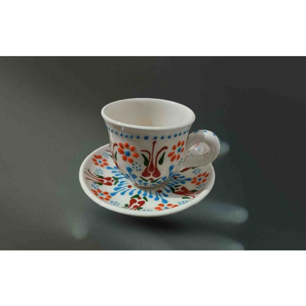 Ck Store 2 Kişilik Seramik Türk Kahve Fincan Fakımı Tamamen El Yapımı - Renkli Fincan / Bardak / Kahve Takımı Fiyatı