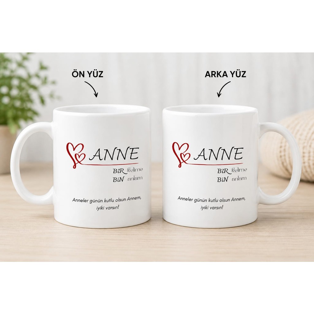 CK Store Ckstore Anneler Günü Porselen Kupa-Bardak Anne Için Hediye - Beyaz Fincan / Bardak / Kahve Takımı Fiyatı