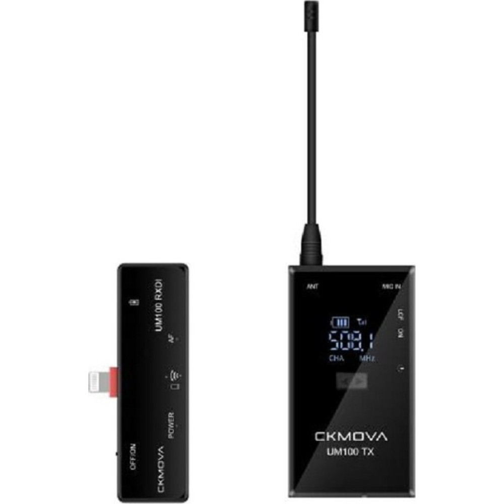 Ckmova UM100 Kit-5 Ultra Kompakt Iphone Ios Için 1 Alıcı 1 Vericili Uhf Kablosuz Yaka Mikrofon Seti - Siyah Müzik Aletleri Fiyatı