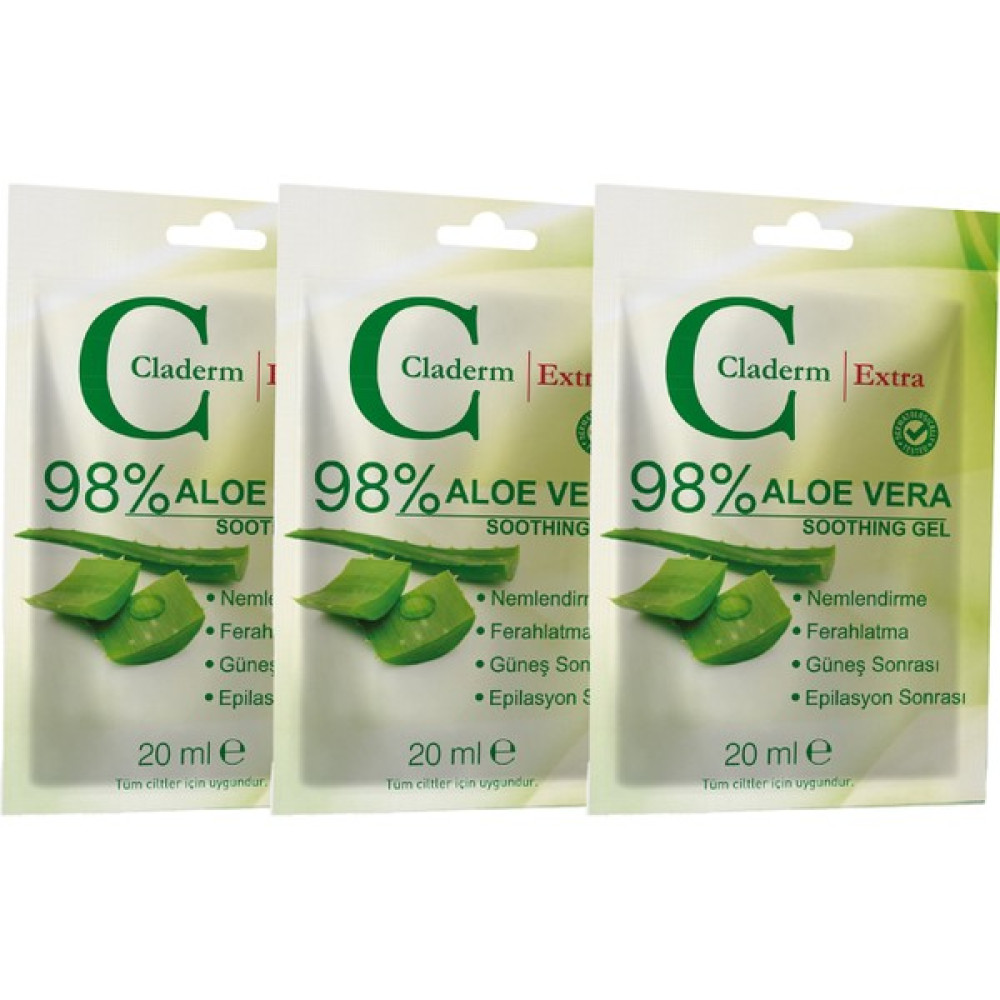 Claderm 3’lü Aloe Vera Soothing Gel Avantaj Paketi 20ML. Nemlendiriciler Fiyatı