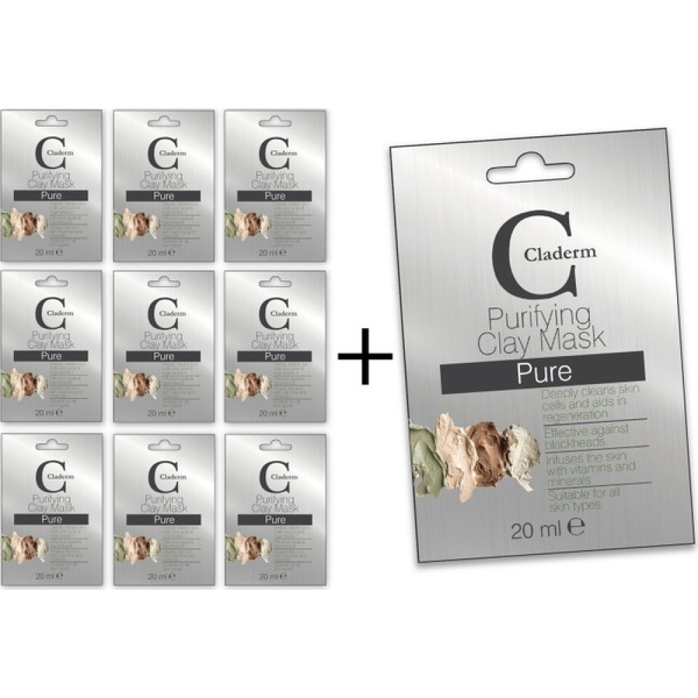 Claderm Pure 20 ml 10'lu Paket Maskeler Fiyatı