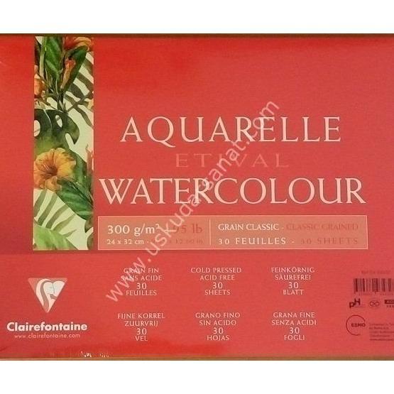 Clairefontaine 93432 Etival Watercolor Suluboya 24x32 cm 30 Yaprak Resim Defteri