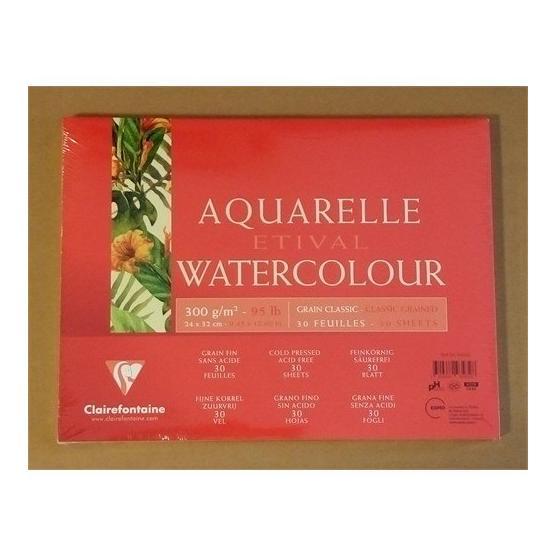 Clairefontaine 93432 Etival Watercolor Suluboya 24x32 cm 30 Yaprak Resim Defteri