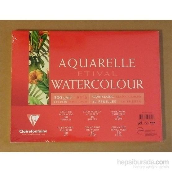 Clairefontaine 93432 Etival Watercolor Suluboya 24x32 cm 30 Yaprak Resim Defteri