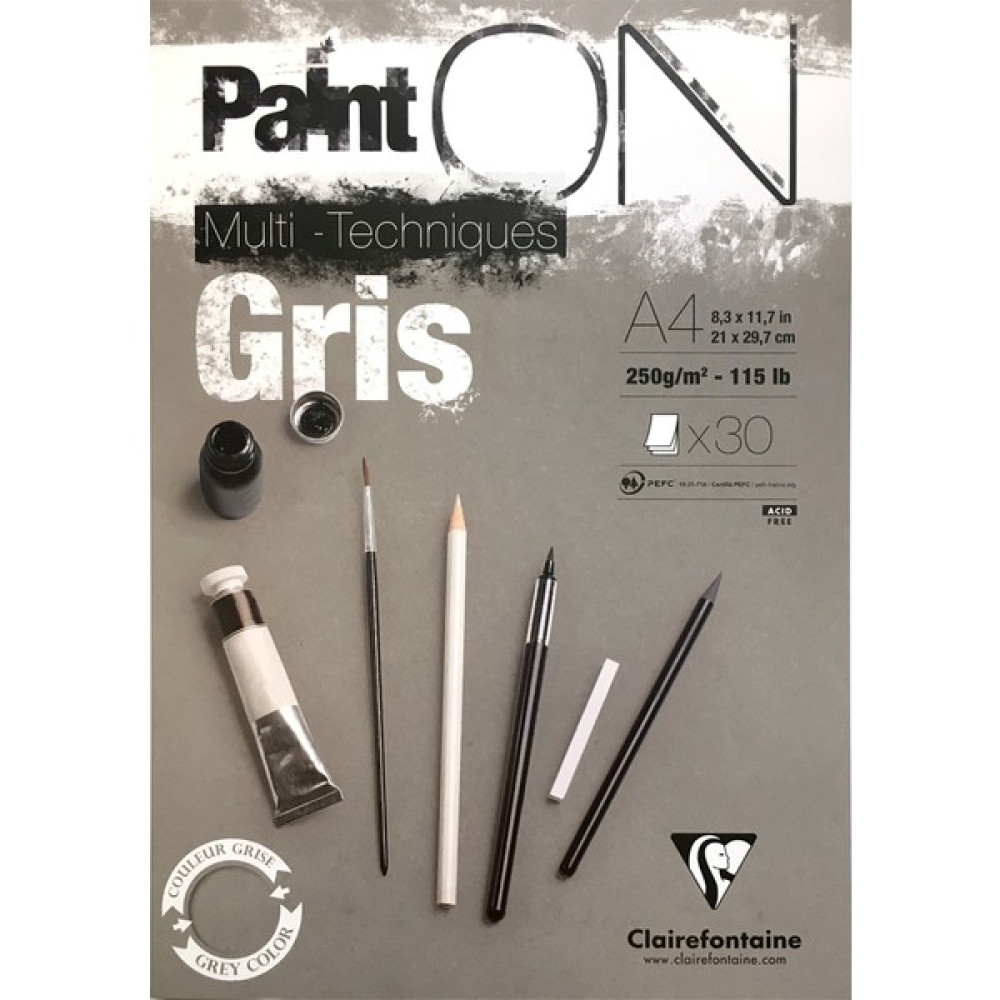 Clairefontaine Paint On Gris A4 30 Yaprak - 250 Gram Defter & Kağıt Ürünleri Fiyatı