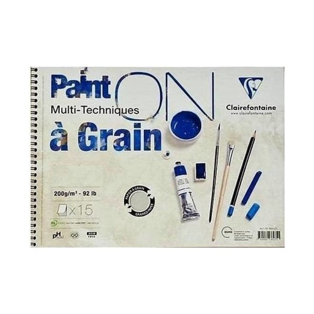 Clairefontaine Paint'on Çok Amaçlı Eskiz Çizim Defteri Blok 35X50 cm Resim Defteri 200 Gr. 15 Yaprak Defter & Kağıt Ürünleri Fiyatı