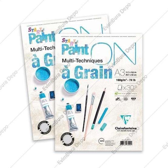 Clairefontaine PD966419 Paint-On A Grain Start A3 30 Yaprak Resim Defteri