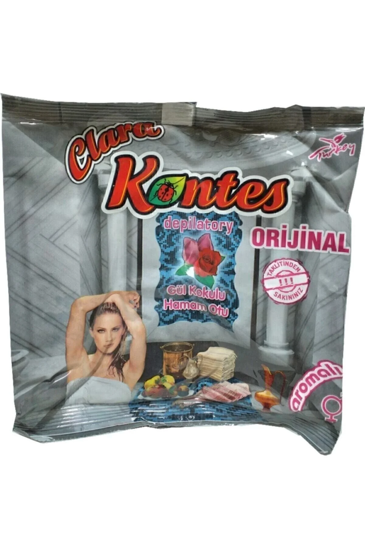 Clara kontes 10 Adet Hamam Otu Tozu Zırnık Otu Gül Kokulu Orijinal 175 gr" Tüy Dökücüler ve Azaltıcılar Fiyatı