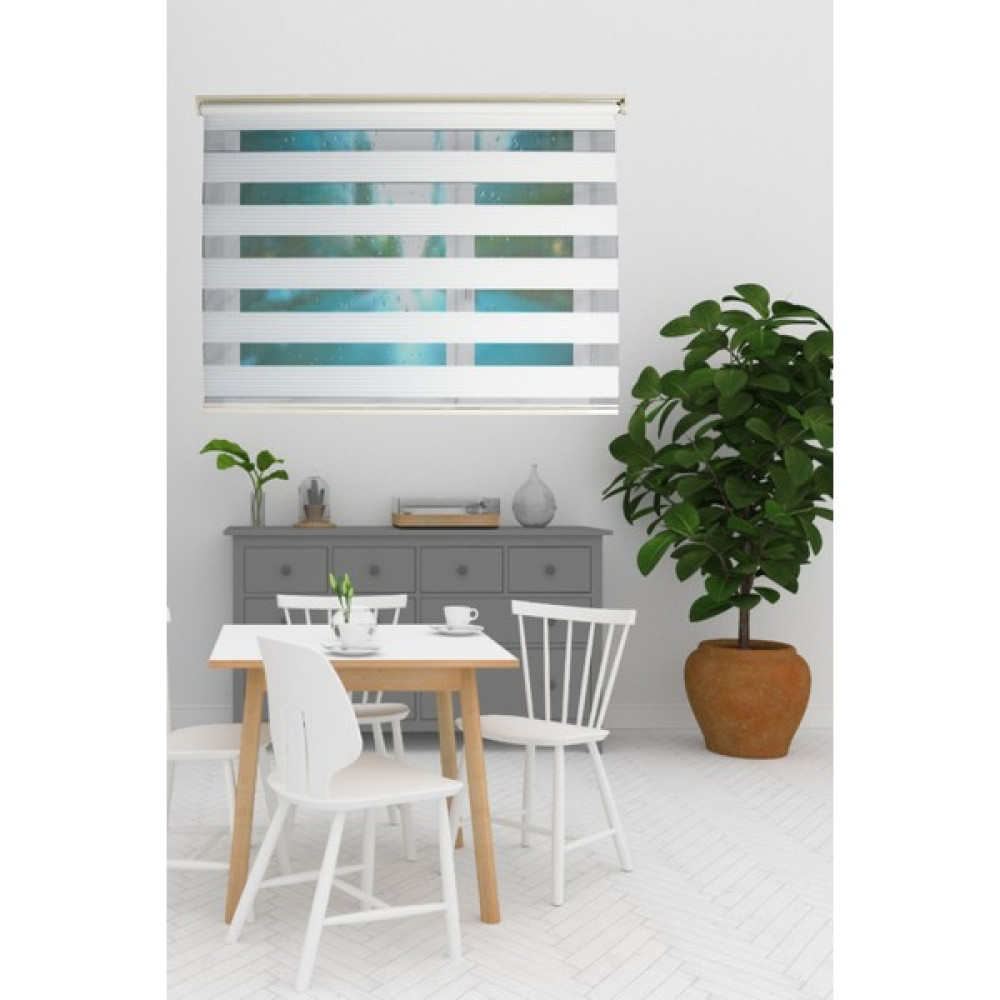 Clarıss Home Pliseli Beyaz Zebra Stor Perde - 30 x 40 cm Perde Fiyatı