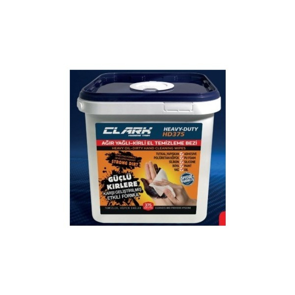Clark HD375 Ağır Yağlı-Kirli El Temizleme Bezi 375’li - Beyaz Oto Boyaları Fiyatı