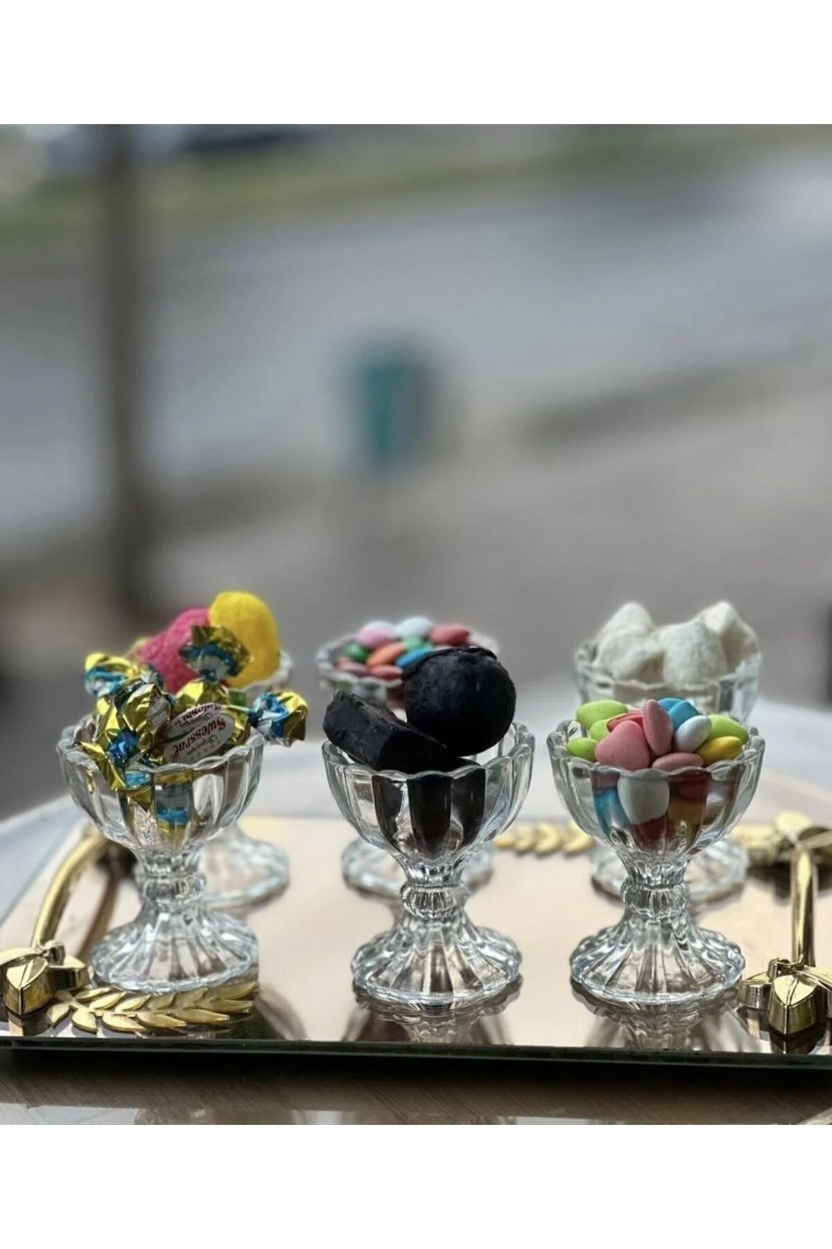 clasavm 6 lı Ayaklı Mini Kahve Yanı Lokumluk Şekerlik İkramlık" Kase Fiyatı