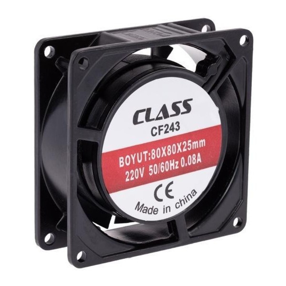 Class 80X80X25MM Ac 220 Volt Fan Kasa Fanı Soğutucu - Siyah Soğutucular Fiyatı