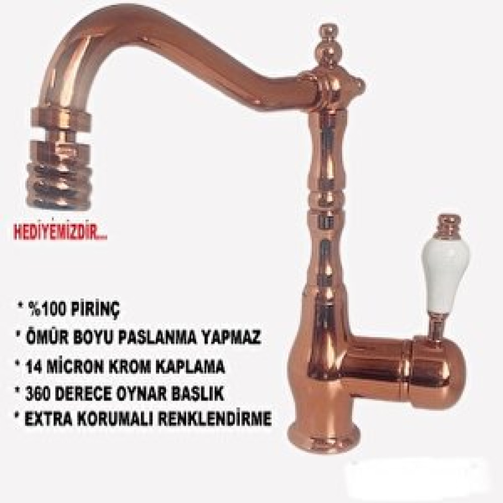 Class Armatür Banyo Lavabo Kisa Goldrose Batarya Bataryalar Fiyatı